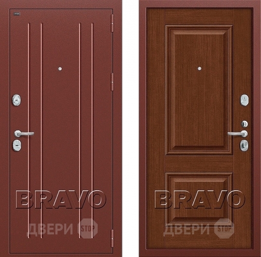 Входная металлическая Дверь Groff Т2-232 Brown Oak в Клине