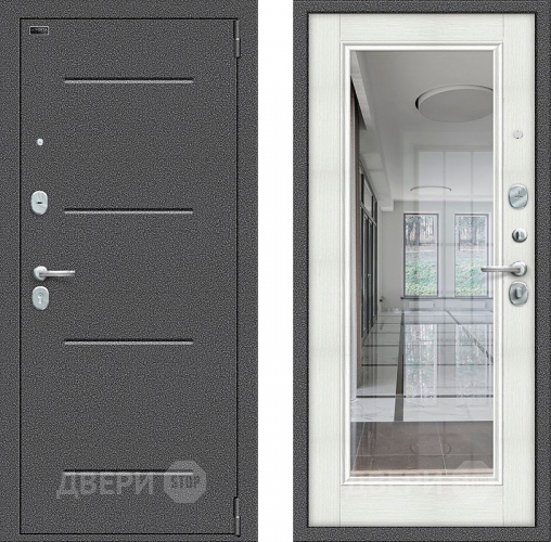 Дверь Bravo Porta S-2 104/П61 с зеркалом Бьянко в Клине