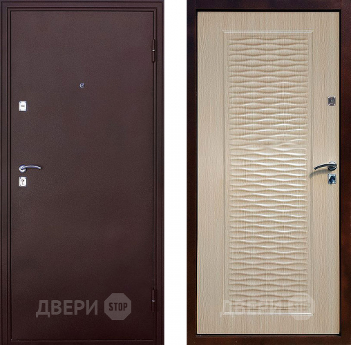 Входная металлическая Дверь СТОП Волна Беленый дуб в Клине