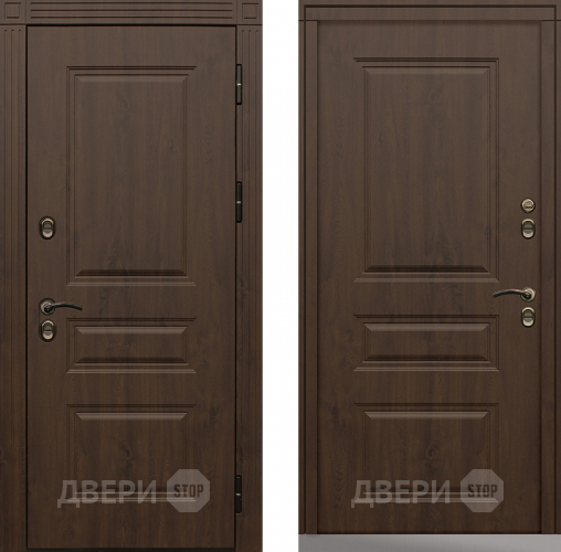 Входная металлическая Дверь Сибирь Термо-Премиум темный дуб в Клине