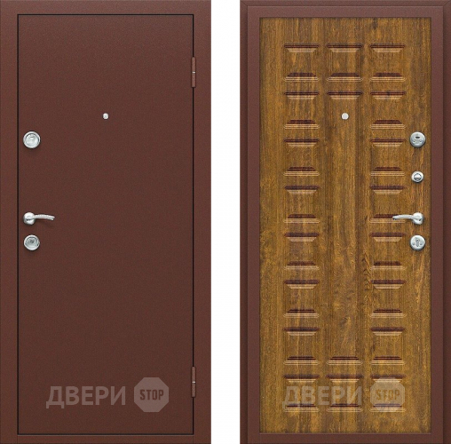 Входная металлическая Дверь СТОП ЭКО-2 Дуб Золотистый в Клине