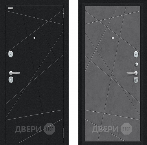Входная металлическая Дверь Bravo Граффити-5 Букле черное/Slate Art в Клине