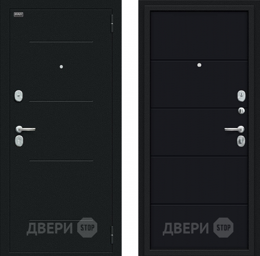 Входная металлическая Дверь Bravo Граффити-1 Букле черное/Total Black в Клине