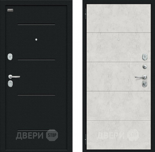 Входная металлическая Дверь внутреннего открывания Bravo Граффити-1 Инсайд Букле черное/Look Art в Клине
