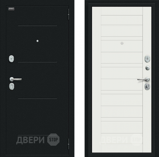 Дверь Bravo Сити Kale Букле черное/Off-white в Клине