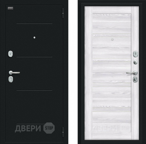 Дверь Bravo Сити Kale Букле черное/Riviera Ice в Клине