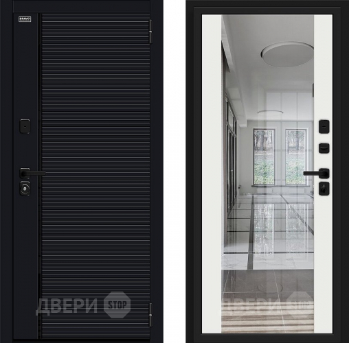 Дверь Bravo Лайнер-3 Total Black/Off-white в Клине