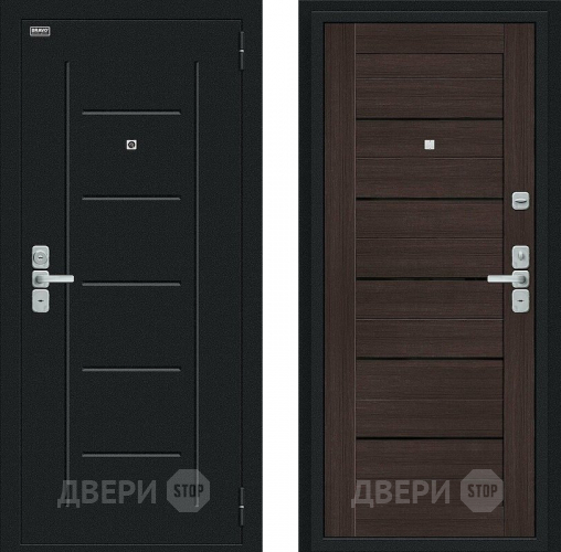 Дверь Bravo Райт Букле черное/Wenge Veralinga в Клине