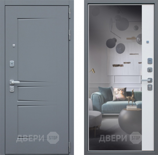 Входная металлическая Дверь АСД Челси с зеркалом в Клине