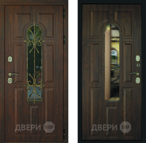 Входная металлическая Дверь Дверной Континент Лион Темный орех в Клине