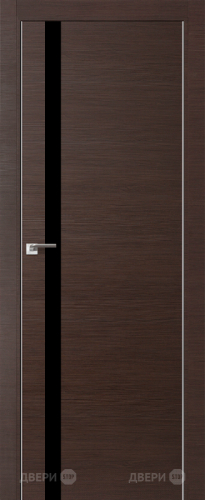 Межкомнатная дверь ProfilDoors 6Z венге кроскут (черный лак) в Клине