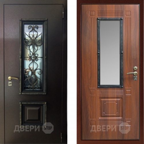 Дверь с ковкой и стеклом в Клине