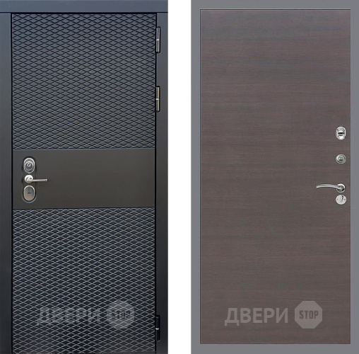 Входная металлическая Дверь Стоп БЛЭК CISA Гладкая венге поперечный в Клине