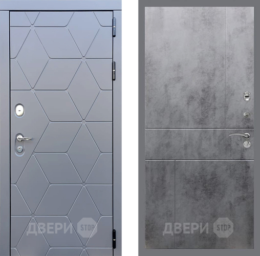 Входная металлическая Дверь Стоп КОСМО ФЛ-290 Бетон темный в Клине