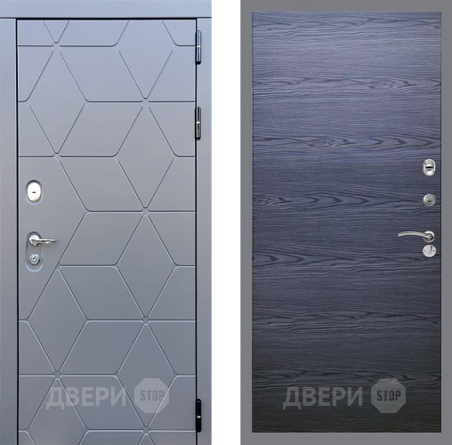 Дверь Стоп КОСМО Гладкая Дуб тангенальный черный в Клине