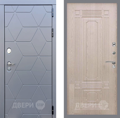 Входная металлическая Дверь Стоп КОСМО ФЛ-2 Беленый дуб в Клине