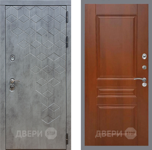 Входная металлическая Дверь Стоп БЕТОН ФЛ-243 Итальянский орех в Клине
