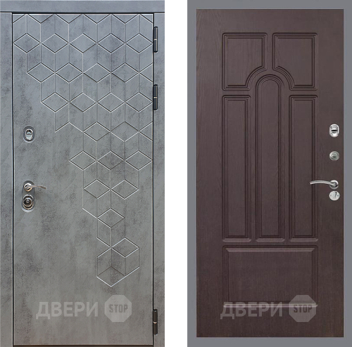 Входная металлическая Дверь Стоп БЕТОН ФЛ-58 Венге в Клине
