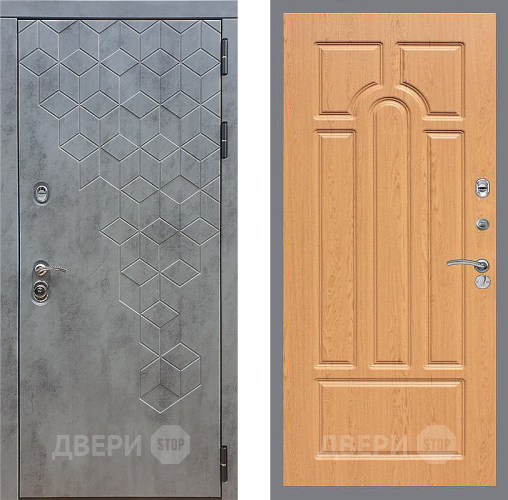 Входная металлическая Дверь Стоп БЕТОН ФЛ-58 Дуб в Клине