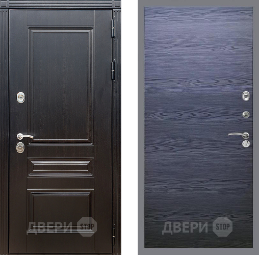 Дверь Стоп МЕГАПОЛИС Гладкая Дуб тангенальный черный в Клине