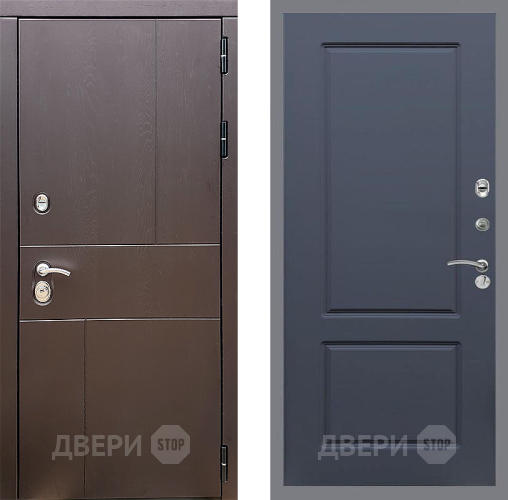 Входная металлическая Дверь Стоп УРБАН ФЛ-117 Силк титан в Клине
