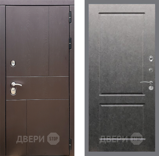 Входная металлическая Дверь Стоп УРБАН ФЛ-117 Штукатурка графит в Клине