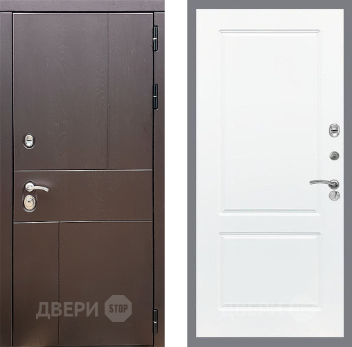 Входная металлическая Дверь Стоп УРБАН ФЛ-117 Силк Сноу в Клине