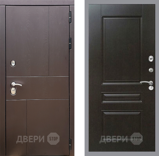 Входная металлическая Дверь Стоп УРБАН ФЛ-243 Венге в Клине