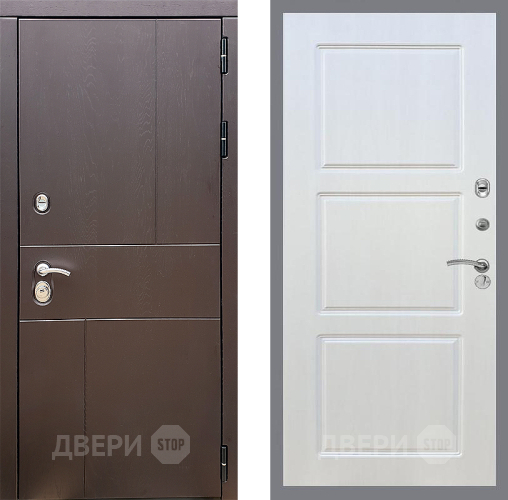 Входная металлическая Дверь Стоп УРБАН ФЛ-3 Лиственница беж в Клине