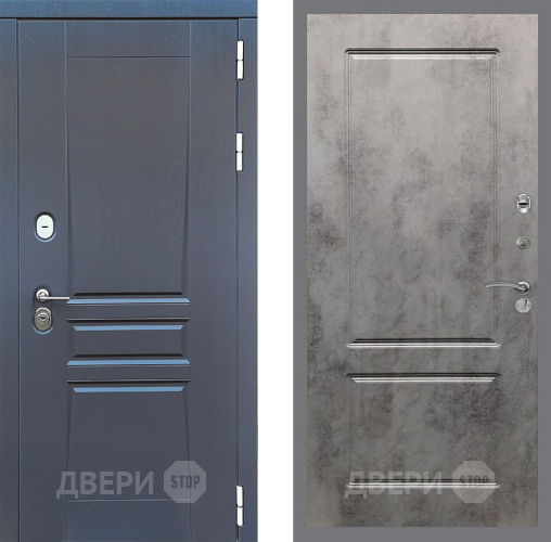 Входная металлическая Дверь Стоп ПЛАТИНУМ ФЛ-117 Бетон темный в Клине