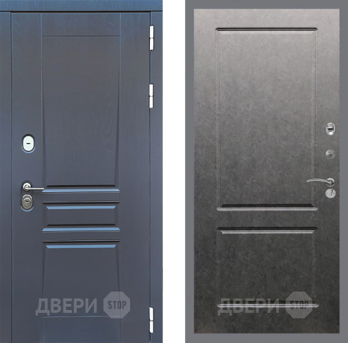 Входная металлическая Дверь Стоп ПЛАТИНУМ ФЛ-117 Штукатурка графит в Клине