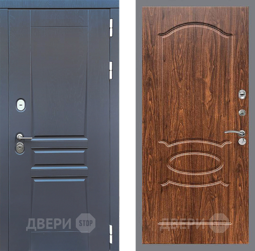 Дверь Стоп ПЛАТИНУМ ФЛ-128 орех тисненый в Клине