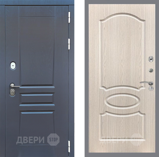 Входная металлическая Дверь Стоп ПЛАТИНУМ ФЛ-128 Беленый дуб в Клине