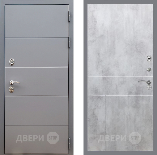Дверь Стоп АРТ ГРАФИТ ФЛ-290 Бетон светлый в Клине