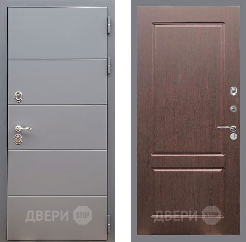 Дверь Стоп АРТ ГРАФИТ ФЛ-117 Орех премиум в Клине