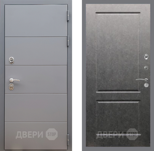 Входная металлическая Дверь Стоп АРТ ГРАФИТ ФЛ-117 Штукатурка графит в Клине