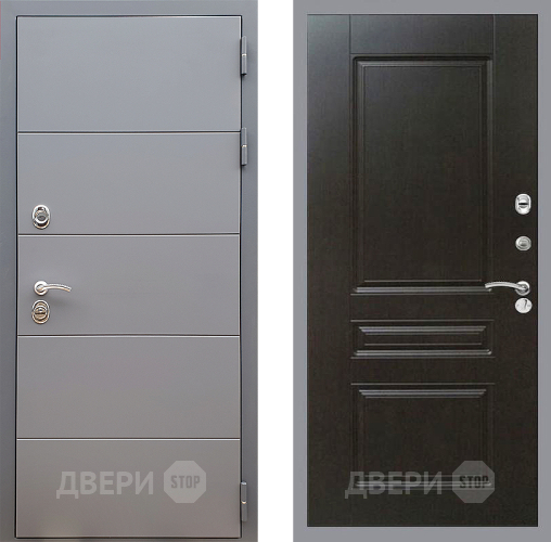 Входная металлическая Дверь Стоп АРТ ГРАФИТ ФЛ-243 Венге в Клине