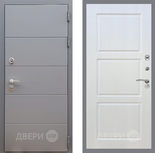 Входная металлическая Дверь Стоп АРТ ГРАФИТ ФЛ-3 Лиственница беж в Клине