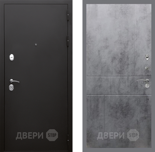 Дверь Стоп КЛАССИК Шагрень ФЛ-290 Бетон темный в Клине