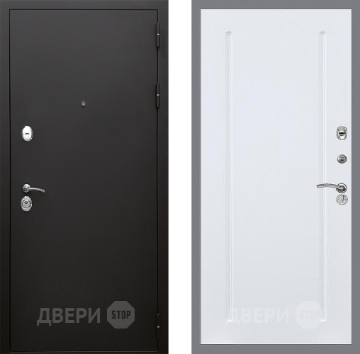Входная металлическая Дверь Стоп КЛАССИК Шагрень ФЛ-68 Силк Сноу в Клине