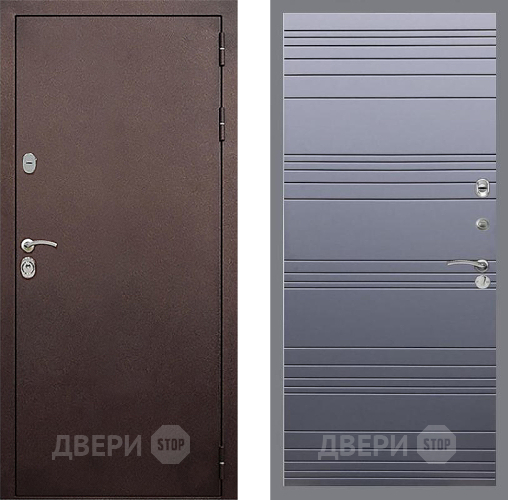 Дверь Стоп КЛАССИК Медь Лайн Силк титан в Клине