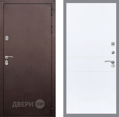 Входная металлическая Дверь Стоп КЛАССИК Медь ФЛ-290 Силк Сноу в Клине