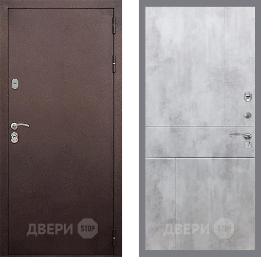 Дверь Стоп КЛАССИК Медь ФЛ-290 Бетон светлый в Клине