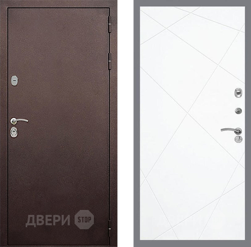 Дверь Стоп КЛАССИК Медь ФЛ-291 Силк Сноу в Клине