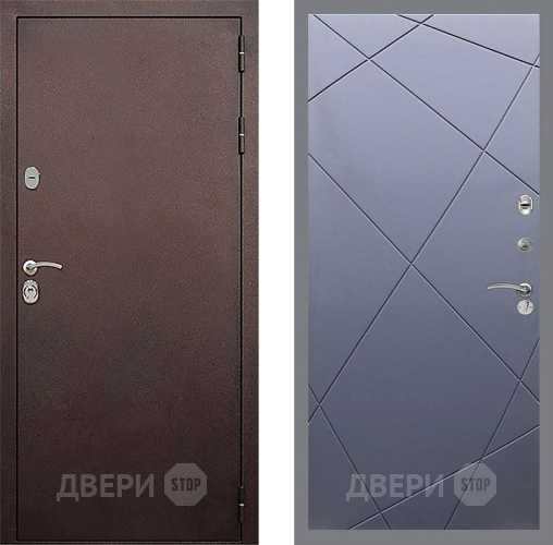 Дверь Стоп КЛАССИК Медь ФЛ-291 Силк титан в Клине