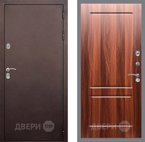 Входная металлическая Дверь Стоп КЛАССИК Медь ФЛ-117 Итальянский орех в Клине