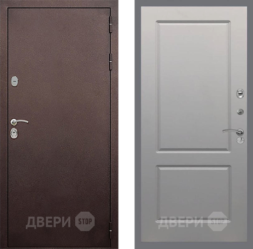 Входная металлическая Дверь Стоп КЛАССИК Медь ФЛ-117 Грей софт в Клине