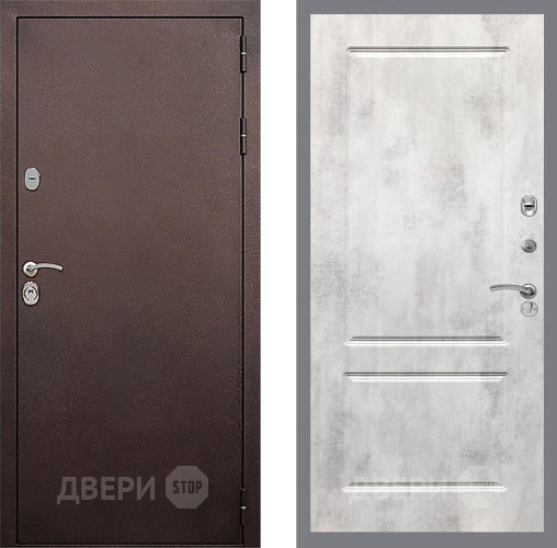 Дверь Стоп КЛАССИК Медь ФЛ-117 Бетон светлый в Клине