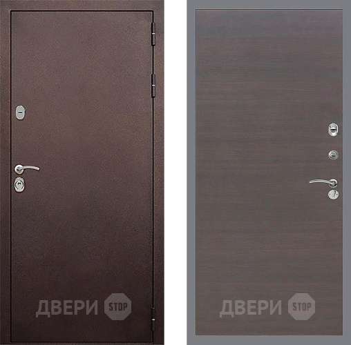 Дверь Стоп КЛАССИК Медь Гладкая венге поперечный в Клине