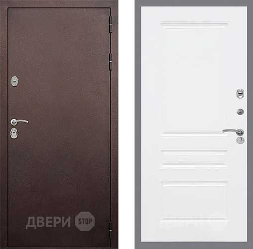 Дверь Стоп КЛАССИК Медь ФЛ-243 Силк Сноу в Клине